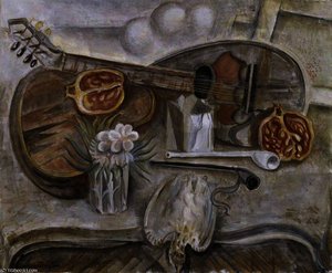 Pedestal Table In The Studio (le Guéridon Dans L'atelier) — André Masson