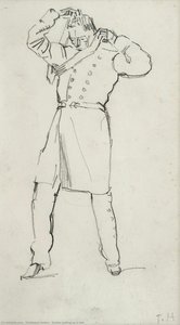 Soldier Pulling Up A Belt — Ferdinand Hodler
