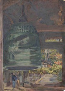 Great Bell Of The Cheone Temple (shenie Temple), Kyoto, Japan — Marianne North, Botanical Illustration