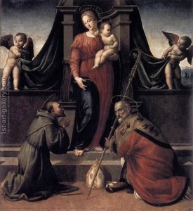 Virgin And Child With Sts Francis And Zenobius — Francesco Granacci, Renaissance Early