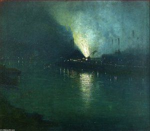 Steel Mills - Nocturne, Pittsburgh — Aaron Harry Gorson