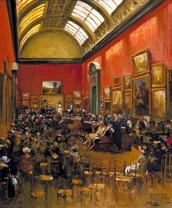King George V, Accompanied By Queen Mary, At The Opening Of The Modern Foreign And Sargent Galleries At The Tate Gallery — Sir John Lavery