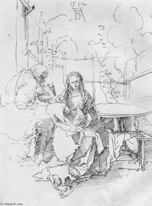 The Holy Family In The Arbor — Albrecht Dürer
