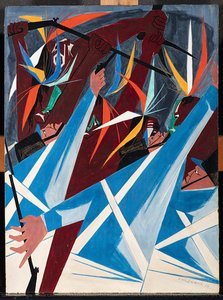 Listen, Father! The Americans Have Not Yet Defeated Us By Land; Neither Are We Sure They Have Done So By Water--we Therefore Wish To Remain Here And Fight Our Enemy... Tecumseh To The British, Tippecanoe, 1811 — Jacob Lawrence