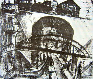Bridge In Berlin — Ernst Ludwig Kirchner, Expressionism
