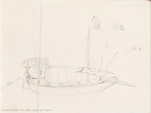 Boats And Figures — Xie Zhiliu