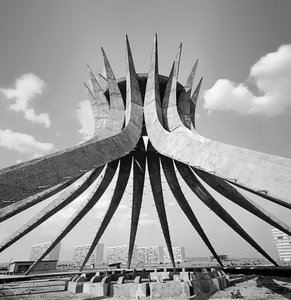 Cathedral Metropolitana Nossa Senhora Aparecida, Or Cathedral Of Brasilia, Under Construction, Brasília, Df. Brazil — Marcel Gautherot