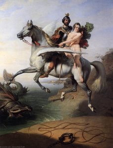 Ruggiero And Angelica — Johann Peter Krafft, Romanticism