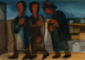 (3 Women Going To Church) — Miné Okubo, Expressionism