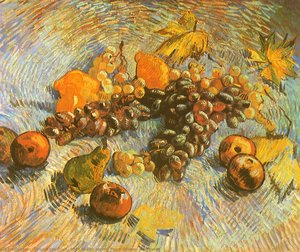Still Life With Apples, Pears, Lemons And Grapes — Vincent Willem Van Gogh, Post-impressionism