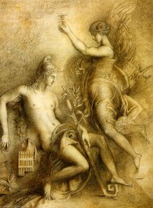 Hesiode Et La Muse — Gustave Moreau, Symbolist Movement Symbolist Painting