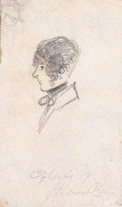 Portrait Sketch Of Charles George Lewis — John Frederick Lewis