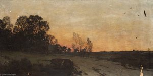 A Frosty Winter Evening In Fen Country — Alexander Kellock Brown