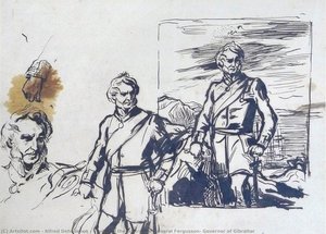 Study For The Portrait Of General Fergusson, Governor Of Gibraltar — Alfred Dehodencq