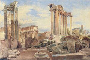 The Arch Of Septimius Severus And The Temple Of Vespasian, Rome, Italy — Thomas Hartley Cromek