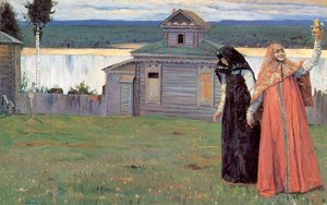In A Secluded Monastery — Mikhail Nesterov