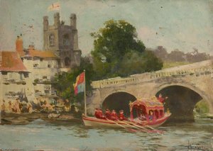 George V On The Royal Barge At Henley, 1912 — John Fraser
