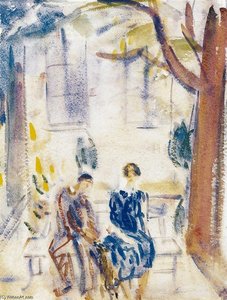 Lovers On The Bench — Ödön Márffy