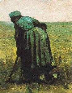 Peasant Woman Digging 2 — Vincent Willem Van Gogh, Post-impressionism