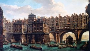 The Joust Of The Mariners Between Pont-notre-dame And Pont-au-change — Nicolas Jean Baptiste Raguenet