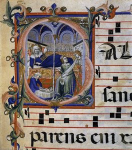 The Birth Of The Virgin — Lippo Vanni, Sienese Gothic