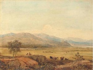 Harlech Castle, With Morfa Harlech In The Foreground, North Wales — David Cox, Romanticism