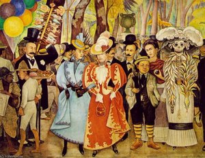 A Dream Of A Sunday Afternoon In Alameda Park (detail) - — Diego Rivera