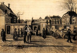 Entrance To The Pawn Bank, The Hague — Vincent Willem Van Gogh, Contemporary Realism