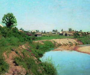 Village At The Riverbank — Isaak Ilyich Levitan