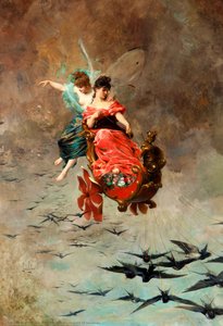 Chariot Of Swallows — Alexandre-louis Leloir