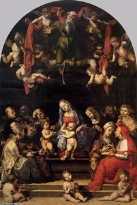 Virgin And Child With Saints — Girolamo Genga, Mannerist Drama