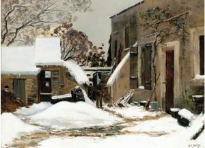 Snowcovered Houses — Hippolyte Camille Delpy