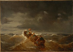 Départ Pour La Pêche — Berthelemy Pierre Emile