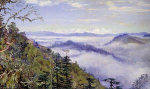 Mount Everest Or Deodunga From Sundukpho, North India — Marianne North