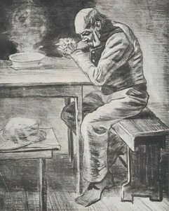 Prayer Before The Meal — Vincent Willem Van Gogh, Post-impressionism