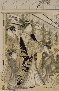 A Group Of Five Oban Bijin — Chobunsai Eishi