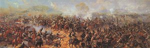 Raevsky Battery During The Battle Of Borodino — François Flameng