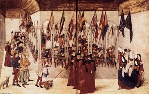 Presentation Of Flags And Helms
