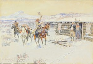 Christmas At The Line Camp — Charles Marion Russell