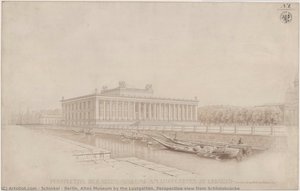 Berlin. Altes Museum By The Lustgarten. Perspective View From Schlossbrücke — Karl Friedrich Schinkel, Neoclassical Style