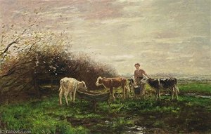 Watering The Cows — Willem Maris