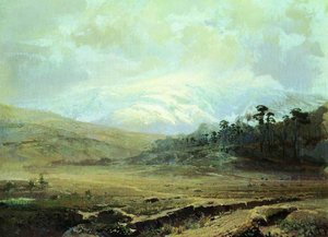 Mountains In The Crimea In Winter — Fyodor Alexandrovich Vasilyev, Romantic Landscape