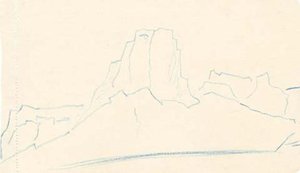 Sketch Of Mountain Landscape 28 — Nicholas Roerich, Impressionism