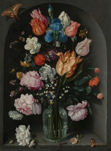 Flowers In A Glass Flask — Jacob De Gheyn Ii