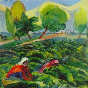Gathering Of Grapes — Martiros Sarian, Naive Art / Primitivism