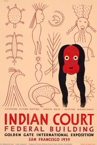 Chippewa Picture Writing Seneca Mask Eastern Woodlands — Louis Siegriest
