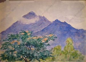 View On Beshtau Place Duel With Lermontov — Pyotr Konchalovsky, Impressionism