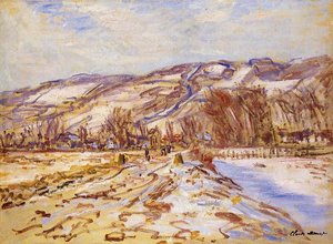 Winter At Giverny — Claude Monet