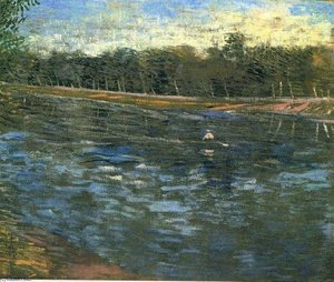 The Seine With A Rowing Boat — Vincent Willem Van Gogh, Post-impressionism