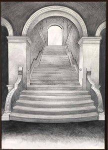 Untitled (renwick Gallery Staircase) — Lowell Nesbitt, Contemporary Realism
